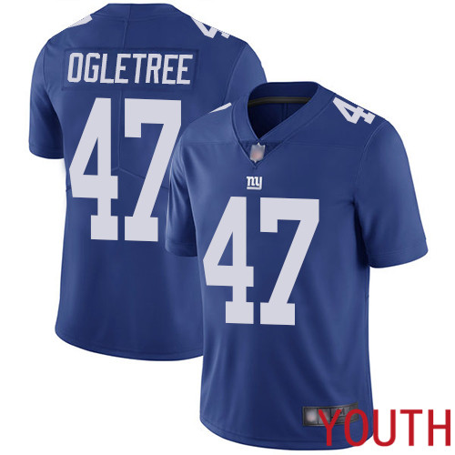 Youth New York Giants #47 Alec Ogletree Royal Blue Team Color Vapor Untouchable Limited Player Football NFL Jersey->youth nfl jersey->Youth Jersey